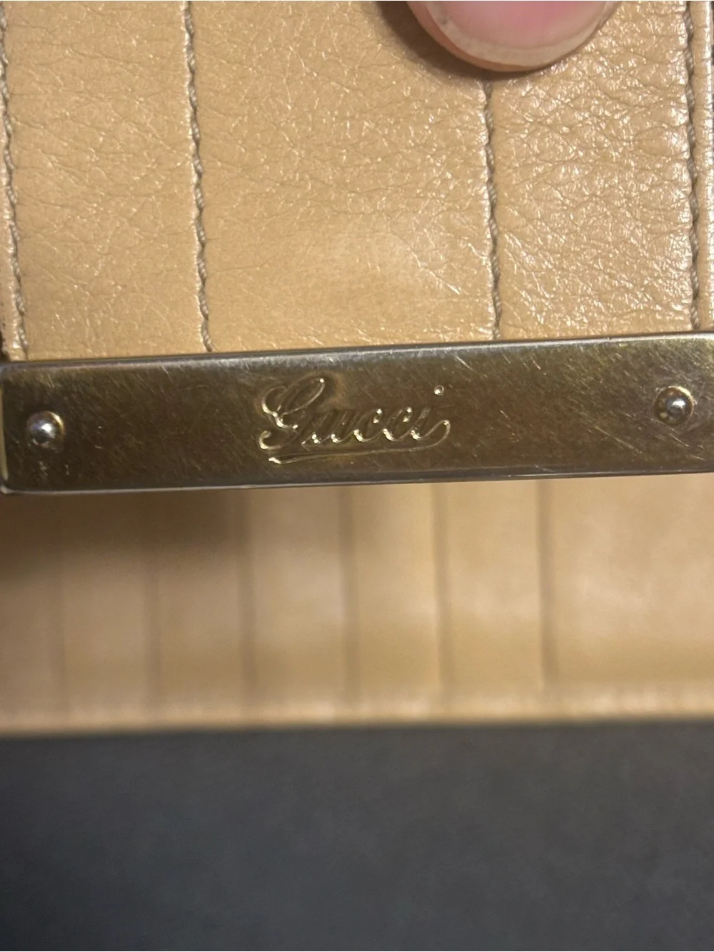 Gucci Guccissima metal bar continental long wallet retail $700.00